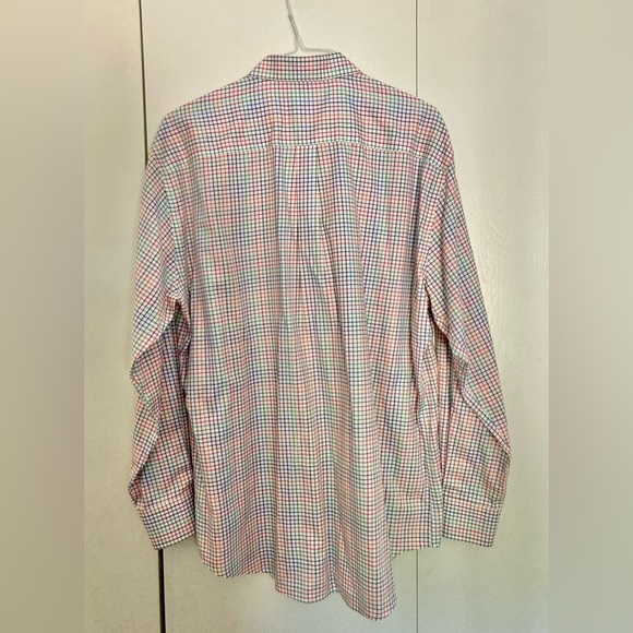 Peter Millar mens XL long sleeve button down shirt, colorful plaid pattern - Picture 3 of 4